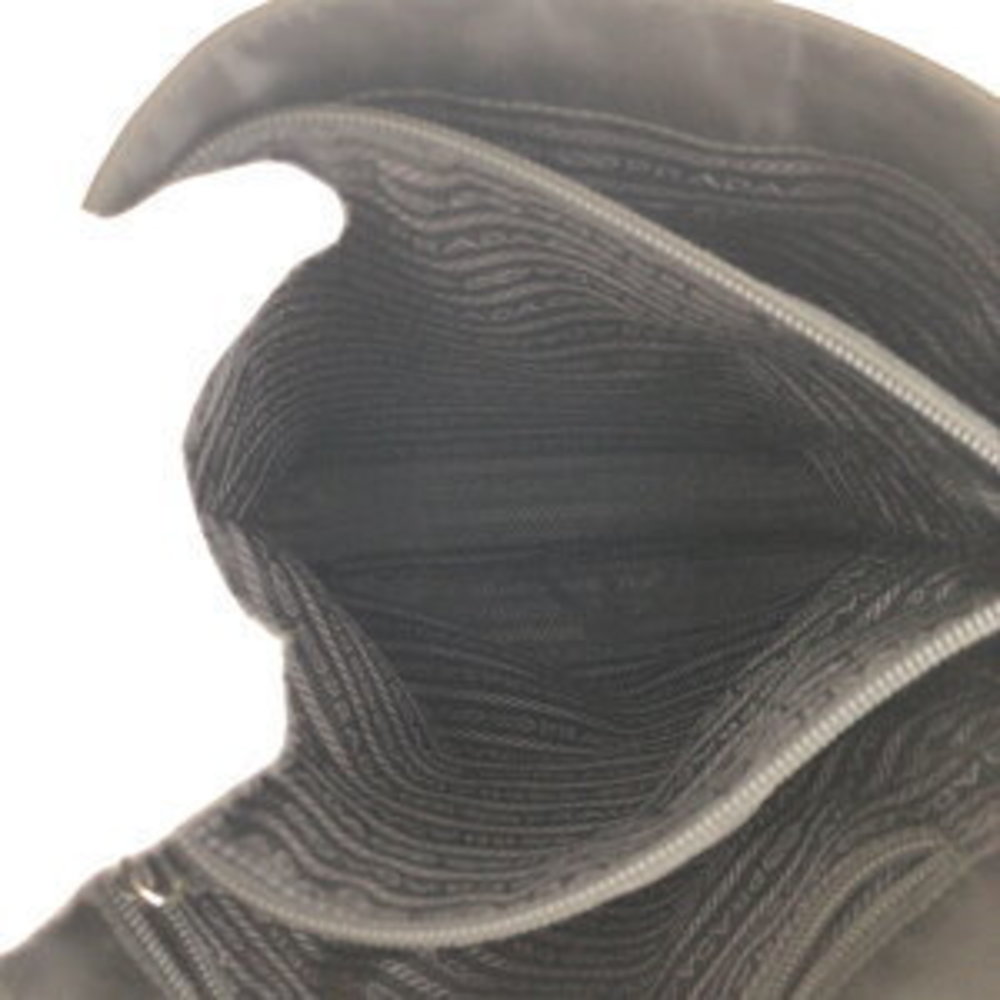 Prada Tessuto Triangular Shoulder Black Nylon Bag - image 8